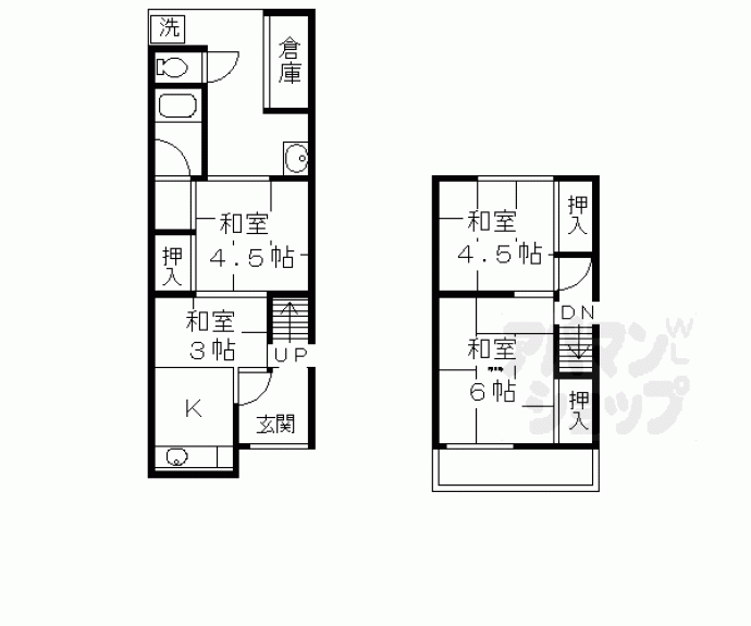【紫竹栗栖町藤原貸家】間取