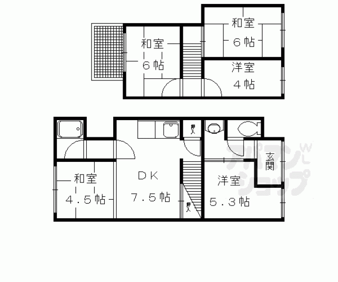 【紫野大徳寺町貸家】間取