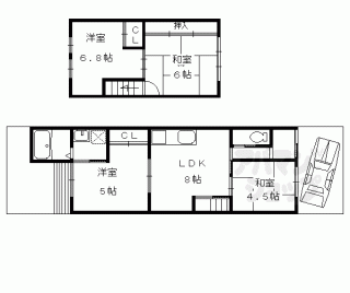 【紫竹西南町貸家６７－２６】
