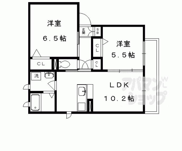 【シャーメゾンシバタ】間取