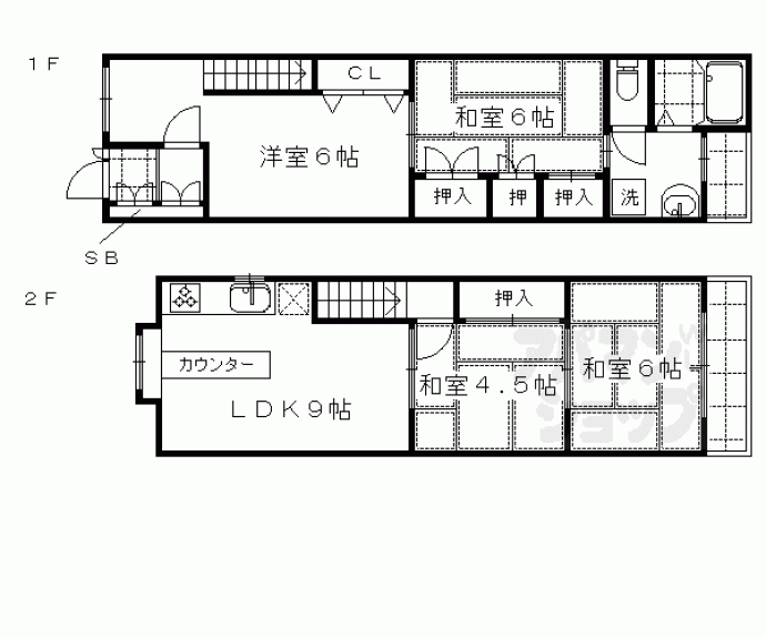 【大宮西野山町貸家】間取