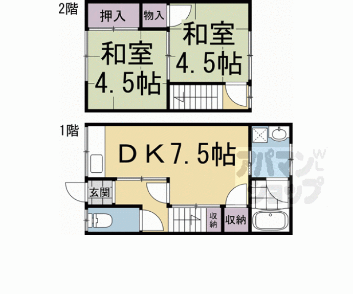 【上賀茂梅ヶ辻町貸家】間取