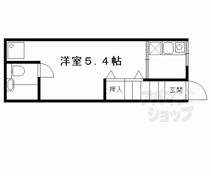 【南舟岡アパート】間取