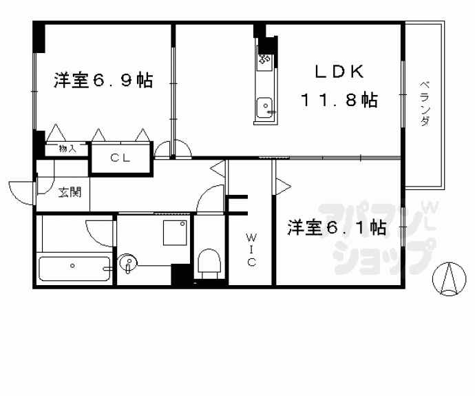 【リーゾ北山】間取