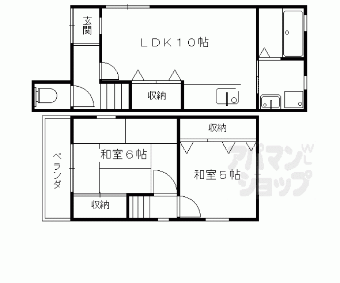 【永野西賀茂貸家】間取