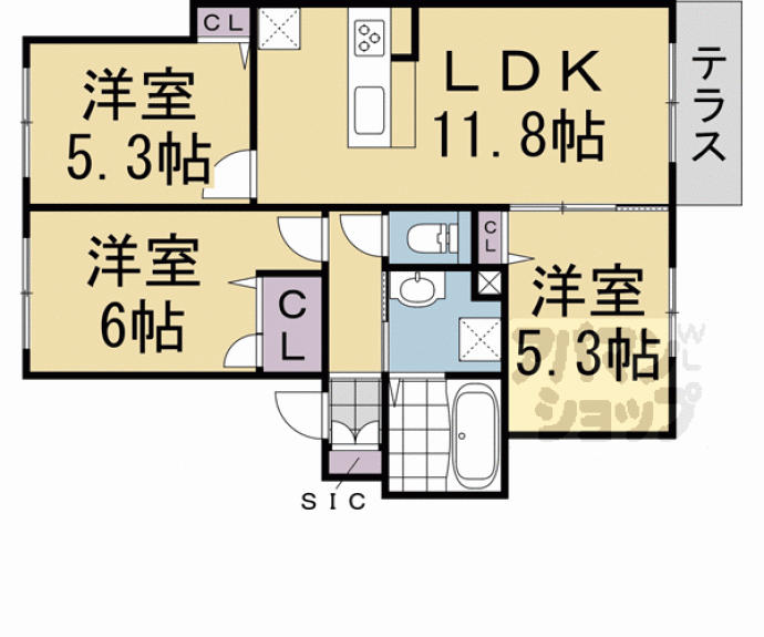 【シャーメゾン北山】間取