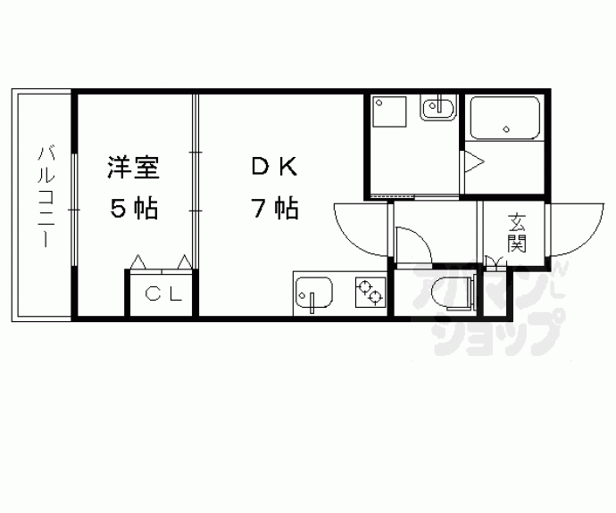 【アドバンス京都北大路レフィナード】間取