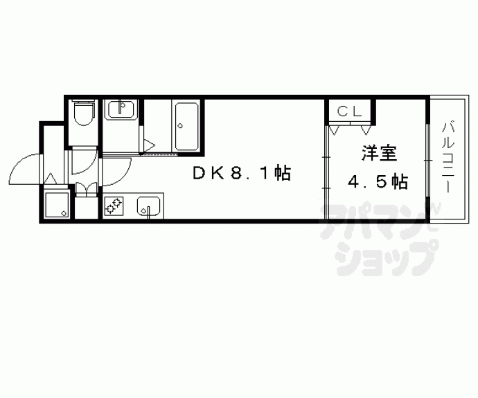 【アドバンス京都北大路レフィナード】間取