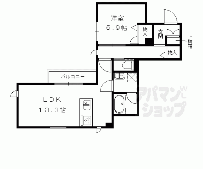 【Ａｉｌｅ北大路新町】間取