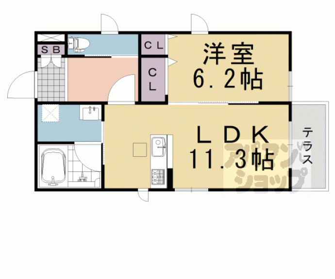 【Ｃａｌｍｅ北大路】間取