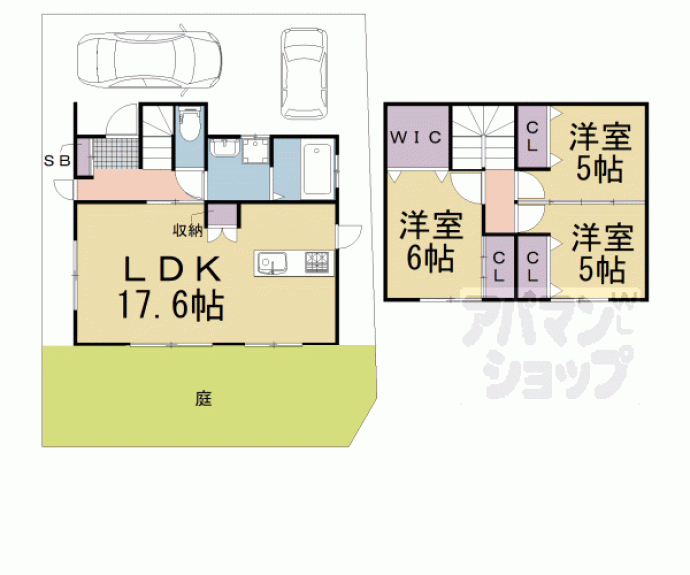 【上賀茂今井河原町貸家１０－２７】間取
