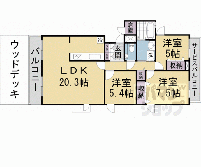 【ハウス花ノ木】間取