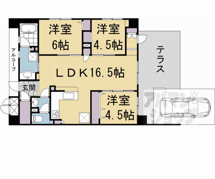 【エステムコート京都紫野】間取