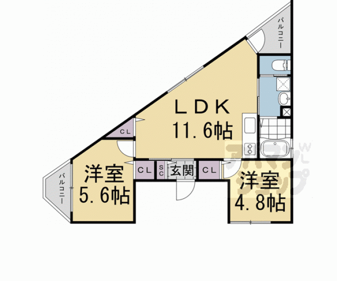 【セレーナ北大路】間取