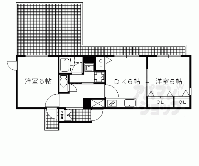 【ライオンズマンション聚楽二条】間取