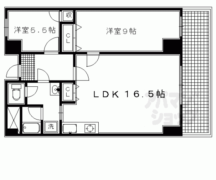 【パレロイヤル西陣】間取