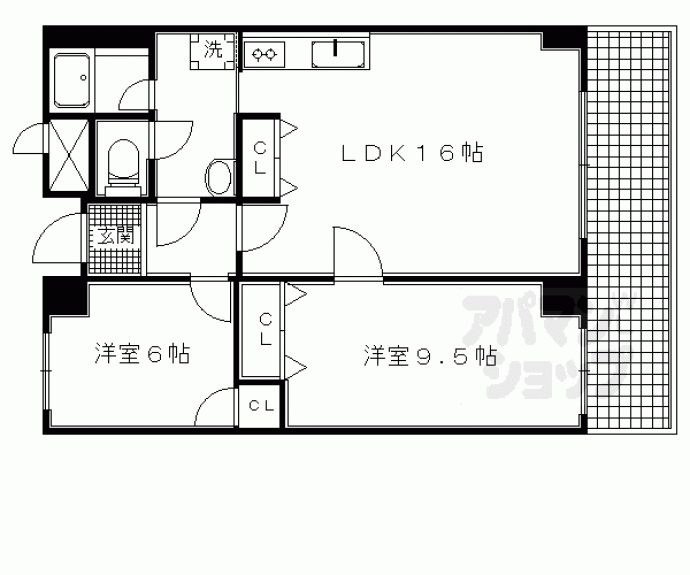 【パレロイヤル西陣佐わらび】間取