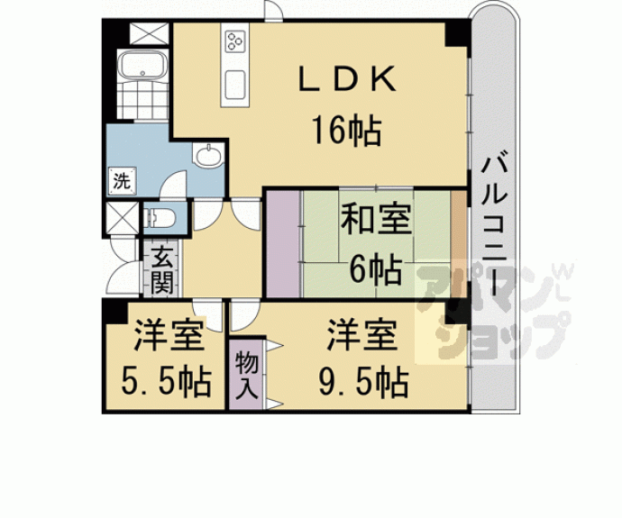 【パレロイヤル西陣佐わらび】間取