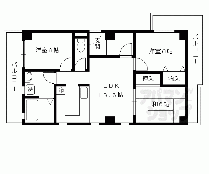 【シャトー御池】間取