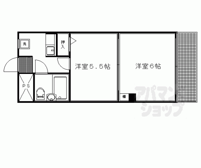 【第３３長栄今小路メリーハイツ】間取