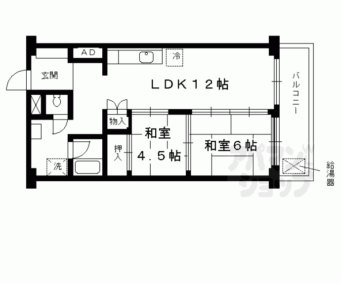 【チサンマンション一乗寺】間取