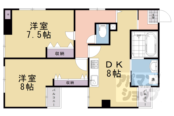 【クリスタルコート嵯峨天龍寺】間取