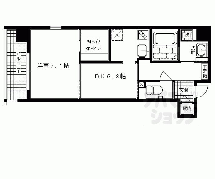 【アスヴェル京都烏丸五条】間取