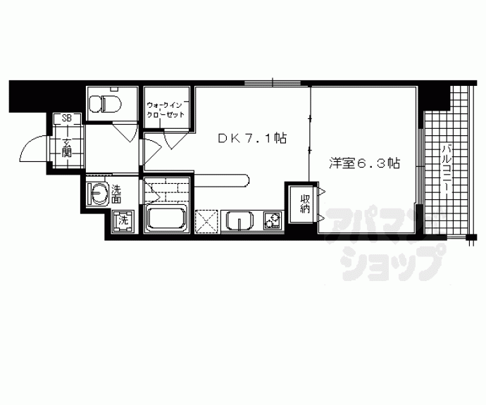 【アスヴェル京都烏丸五条】間取