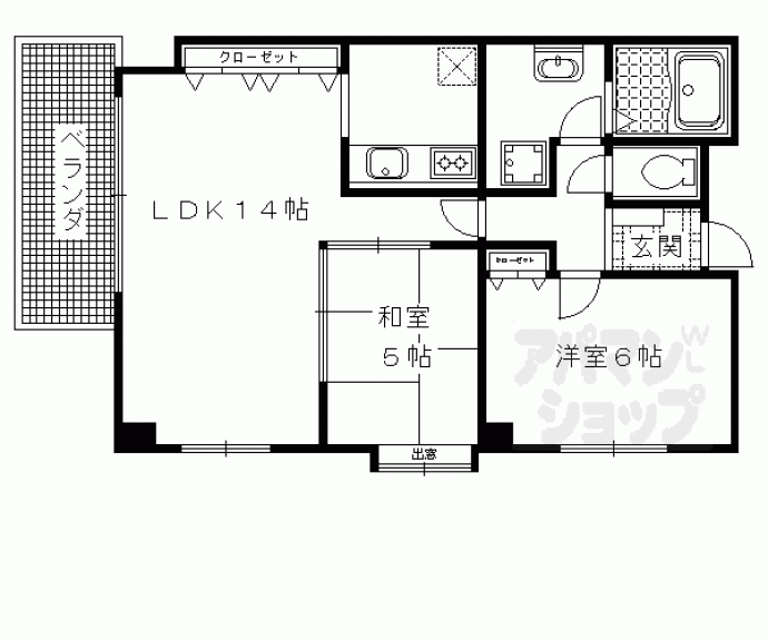【川端マンション】間取