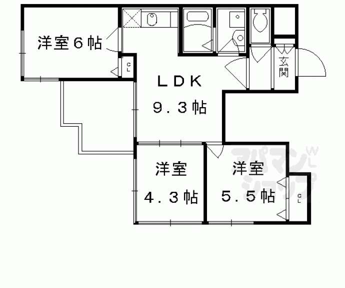 【シンフォニー四条河原町】間取