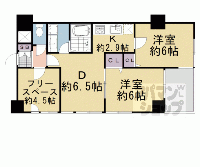 【シンフォニー四条河原町】間取