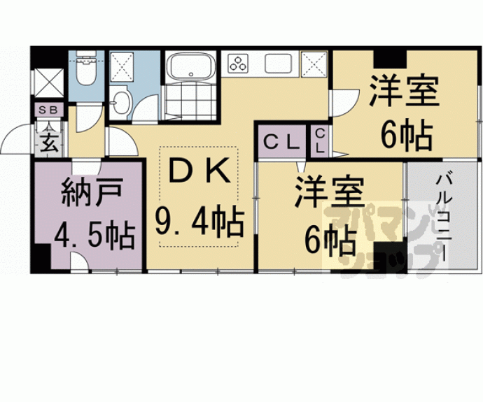 【シンフォニー四条河原町】間取