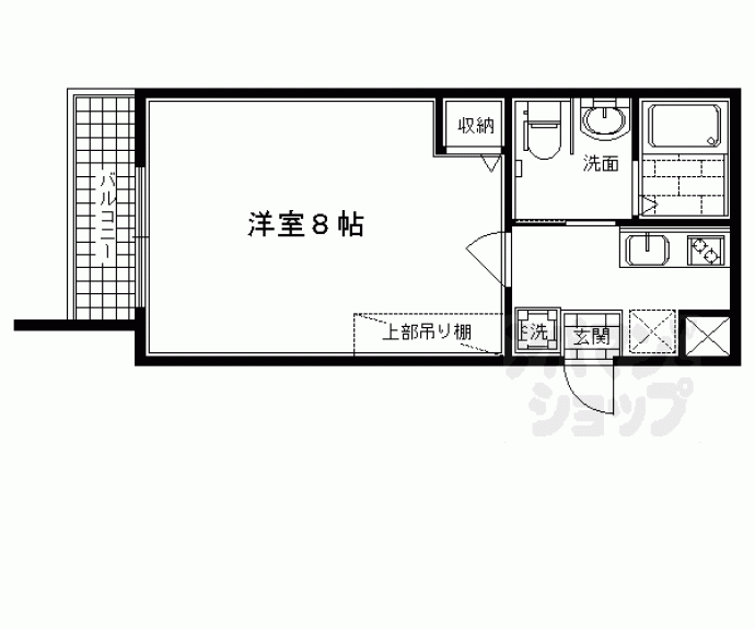 【フラッティ堀川高辻】間取