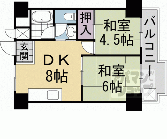 【コーポラス北野】間取