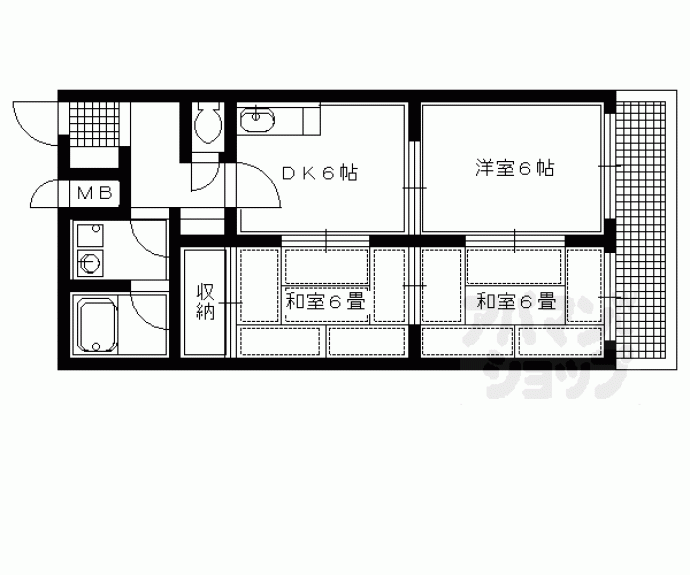 【コンフォール北白川Ⅱ】間取
