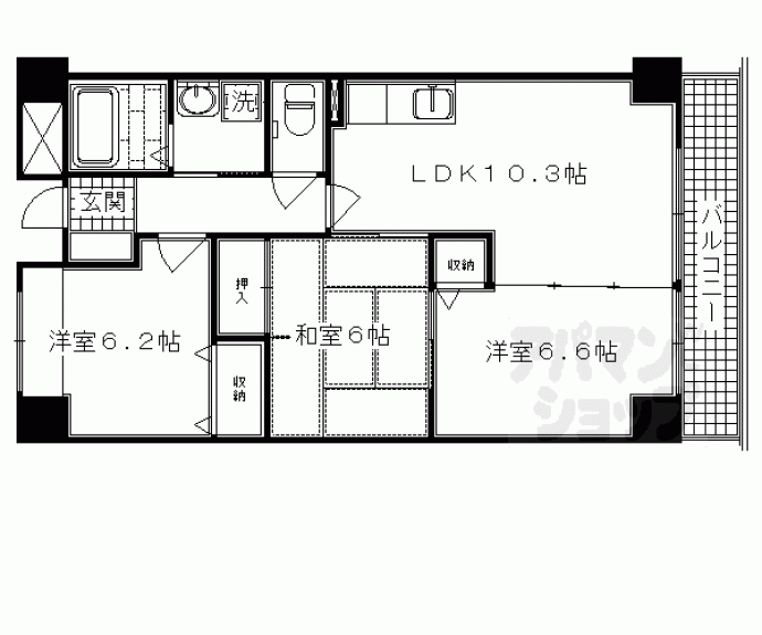【グランベール壬生】間取