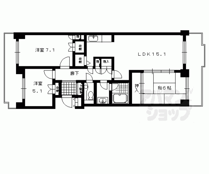 【パークハイム宝ヶ池銀杏館】間取