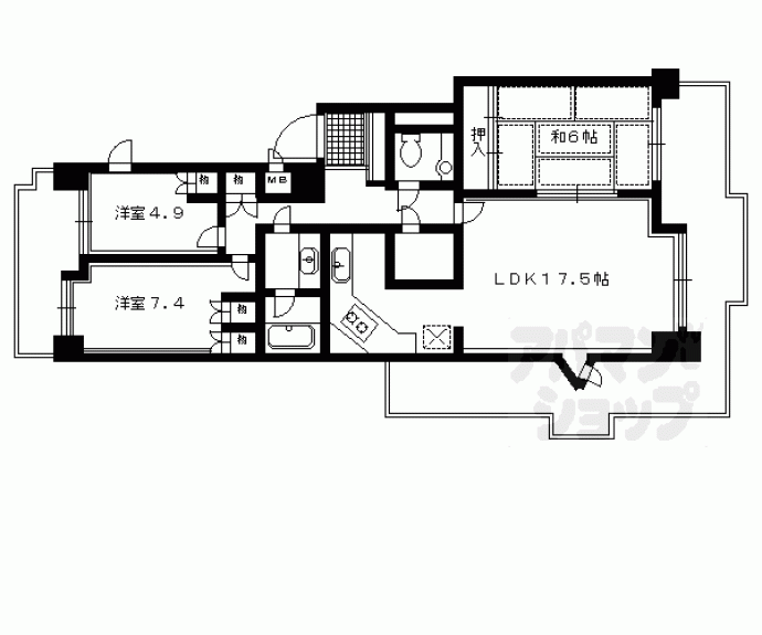【パークハイム宝ヶ池銀杏館】間取