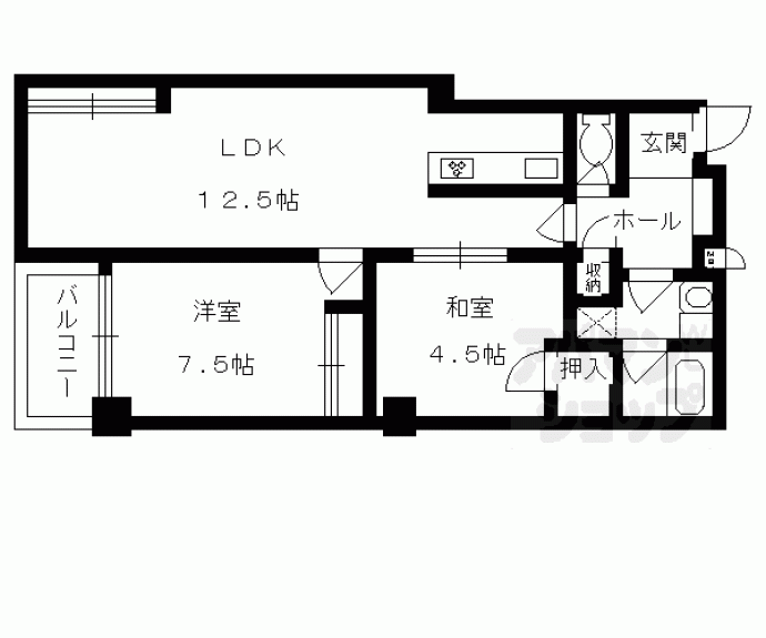 【レヴィア北白川】間取