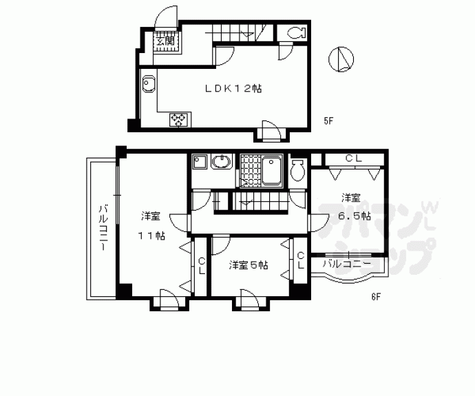 【レヴィア北白川】間取