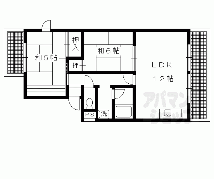 【山端マンション】間取