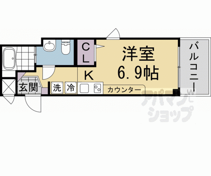 【ＤＥＴＯＭ－１西陣聚楽】間取