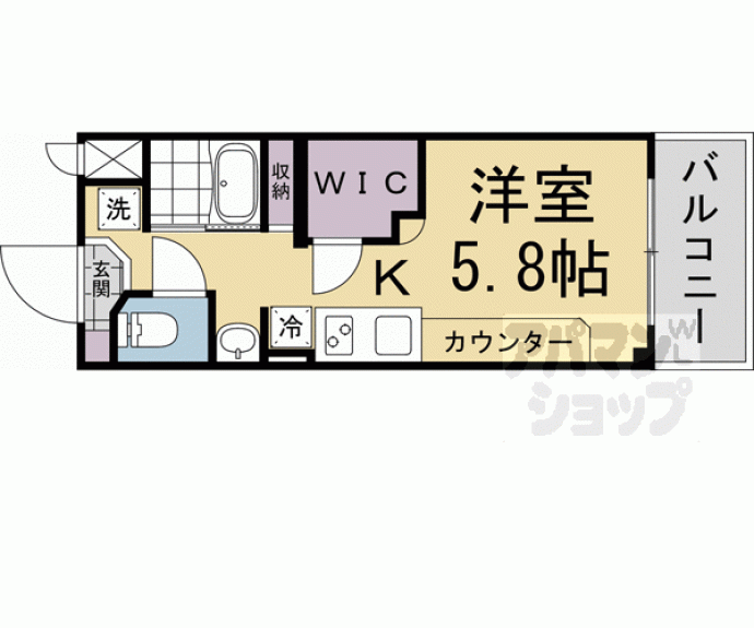 【ＤＥＴＯＭ－１西陣Ⅲ】間取