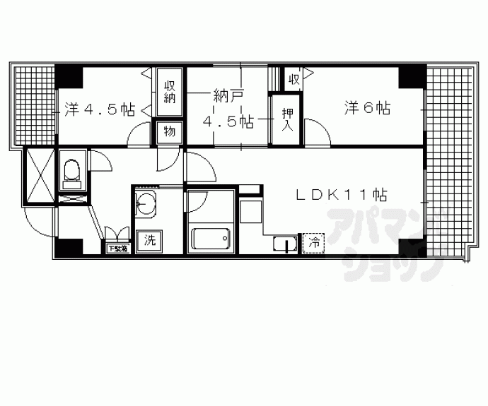 【ライオンズマンション京都西陣】間取