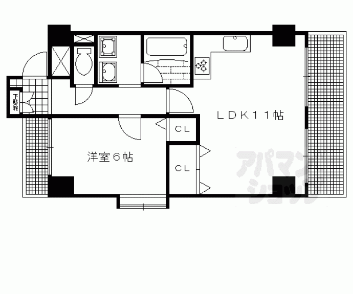 【ライオンズマンション京都西陣】間取