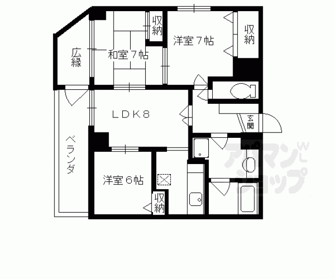 【ライオンズマンション京都東堀川】間取