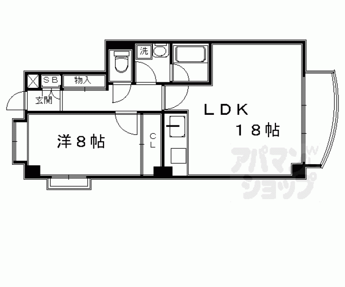 【ランブラス御所東】間取