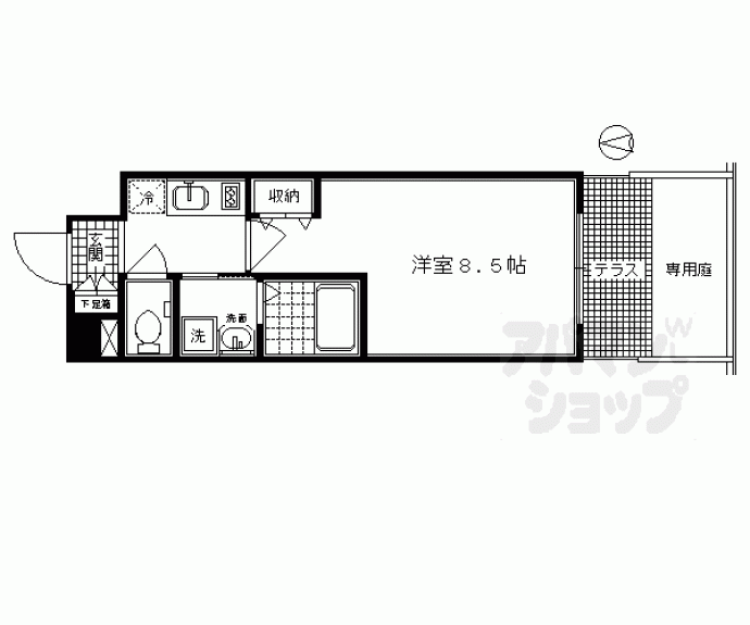 【エイペックス京都西陣】間取