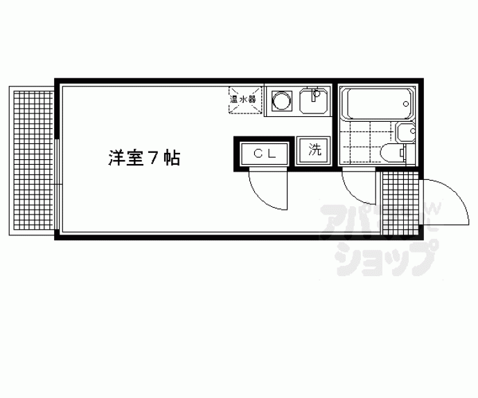 【パインフィールド北白川Ⅰ・Ⅱ】間取