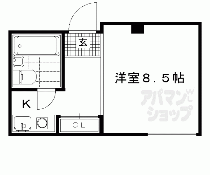 【パインフィールド北白川Ⅰ】間取